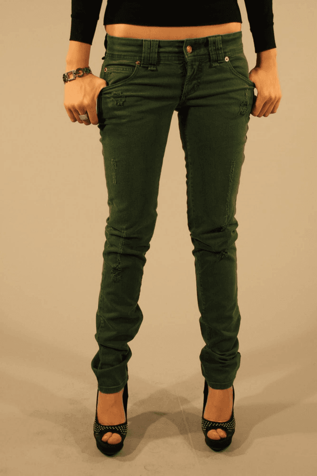 336JOHN GALLIANO JEANS DENIM DONNA VERDE