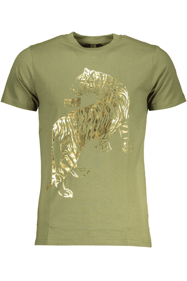 7736CAVALLI CLASS T-SHIRT MANICHE CORTE UOMO VERDE