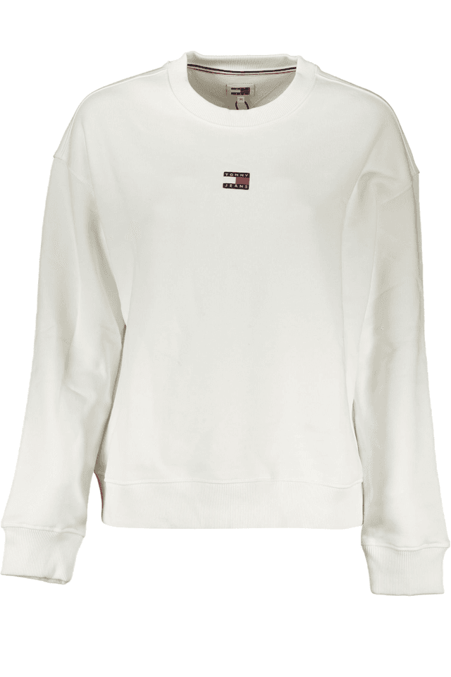 6918TOMMY HILFIGER FELPA SENZA ZIP DONNA BIANCO