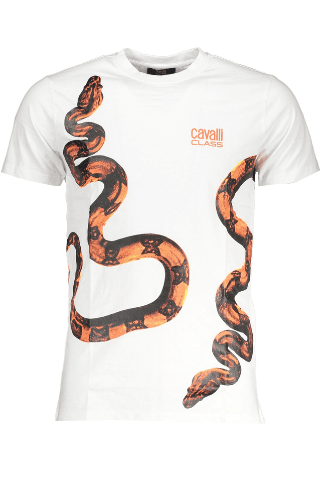 7832CAVALLI CLASS T-SHIRT MANICHE CORTE UOMO BIANCO