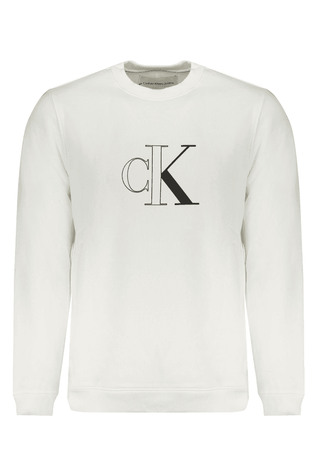9787CALVIN KLEIN FELPA SENZA ZIP UOMO BIANCO