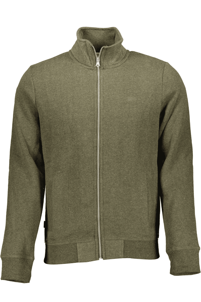 1266SUPERDRY FELPA CON ZIP UOMO VERDE