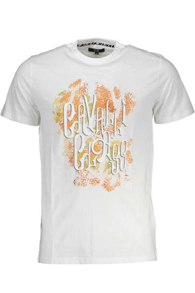 4549CAVALLI CLASS T-SHIRT MANICHE CORTE UOMO BIANCO