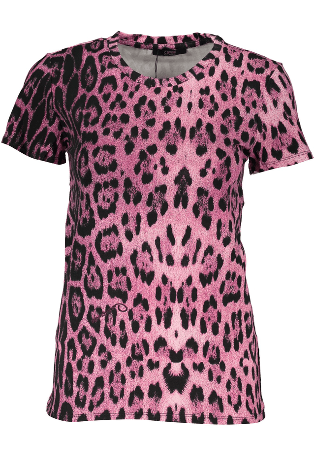 6807CAVALLI CLASS T-SHIRT MANICHE CORTE DONNA ROSA