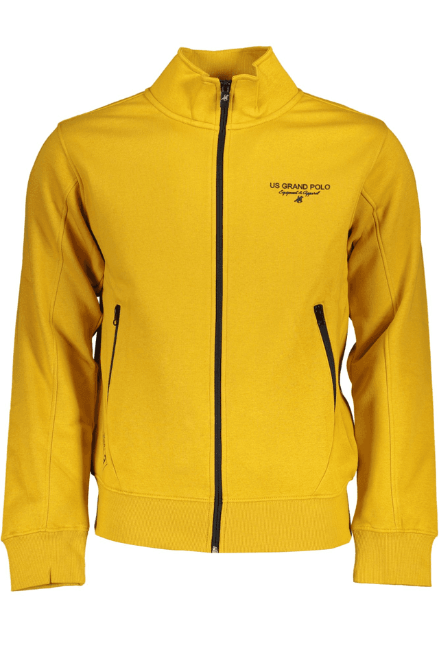 6082U.S. GRAND POLO FELPA CON ZIP UOMO GIALLO