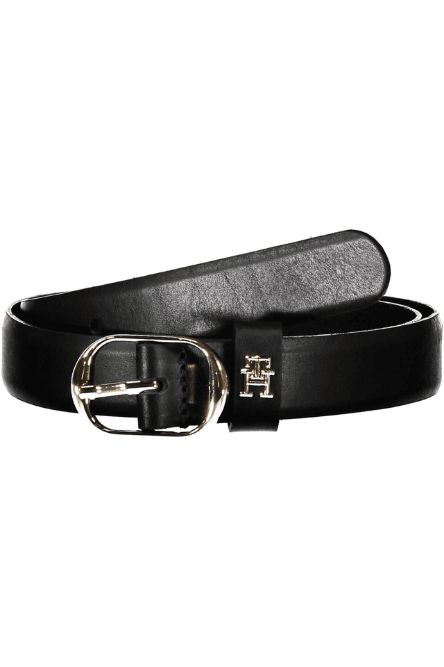 4625TOMMY HILFIGER CINTURA IN PELLE DONNA NERO