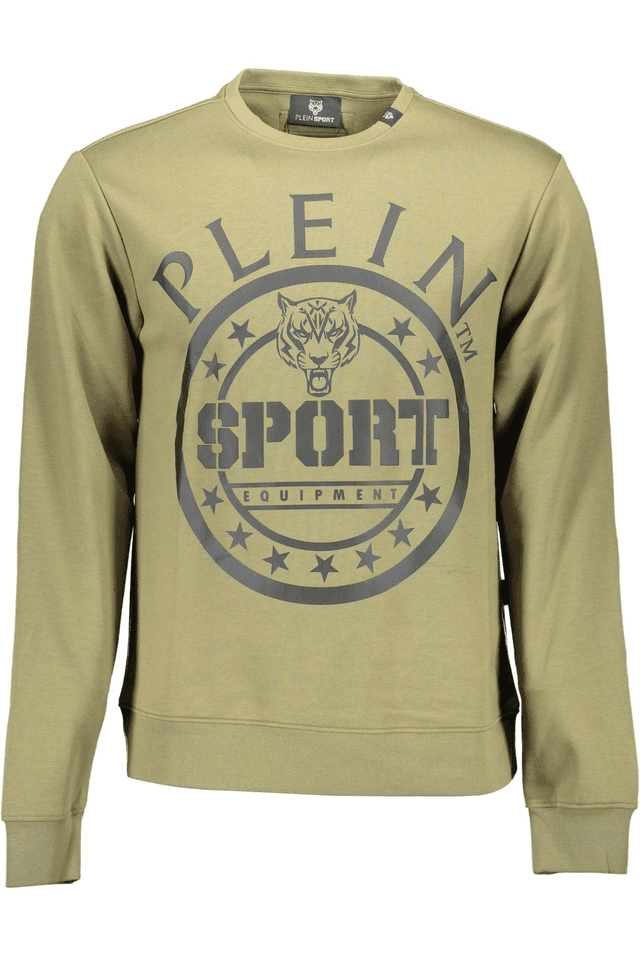 1227PLEIN SPORT FELPA SENZA ZIP UOMO VERDE