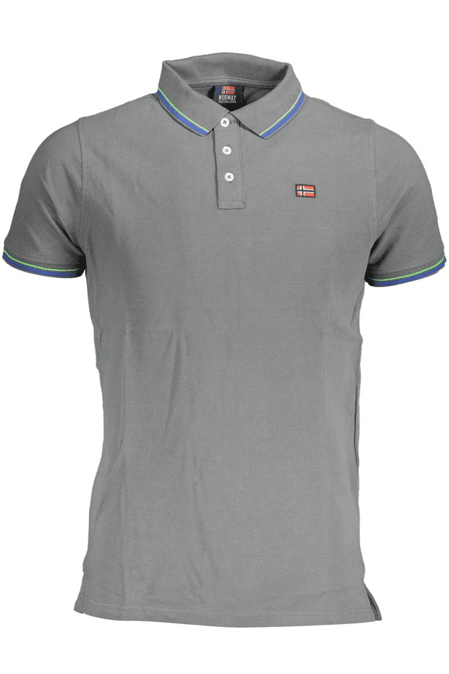 3917NORWAY 1963 POLO MANICHE CORTE UOMO GRIGIO