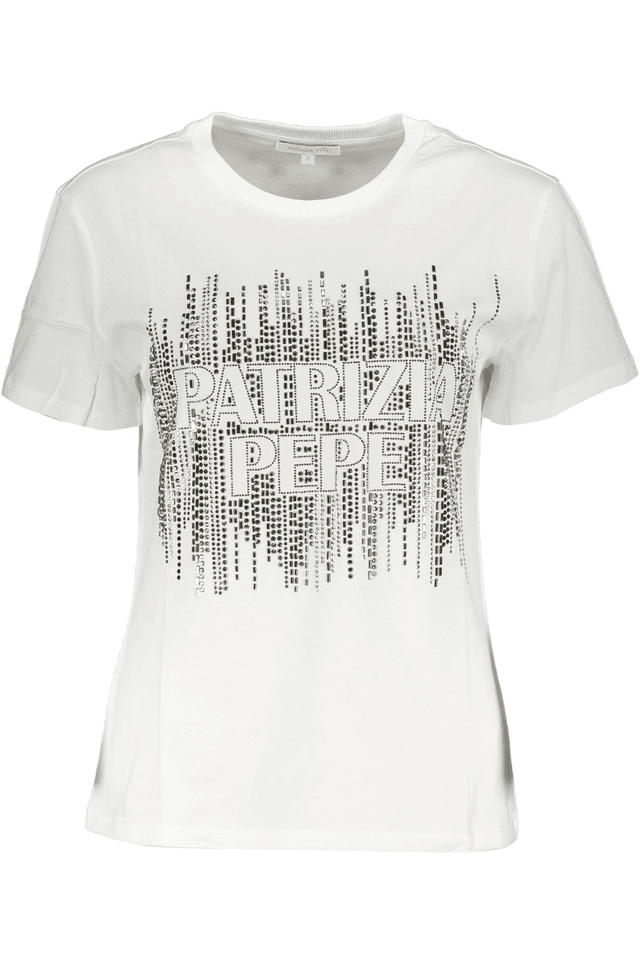 6647PATRIZIA PEPE T-SHIRT MANICHE CORTE DONNA BIANCO