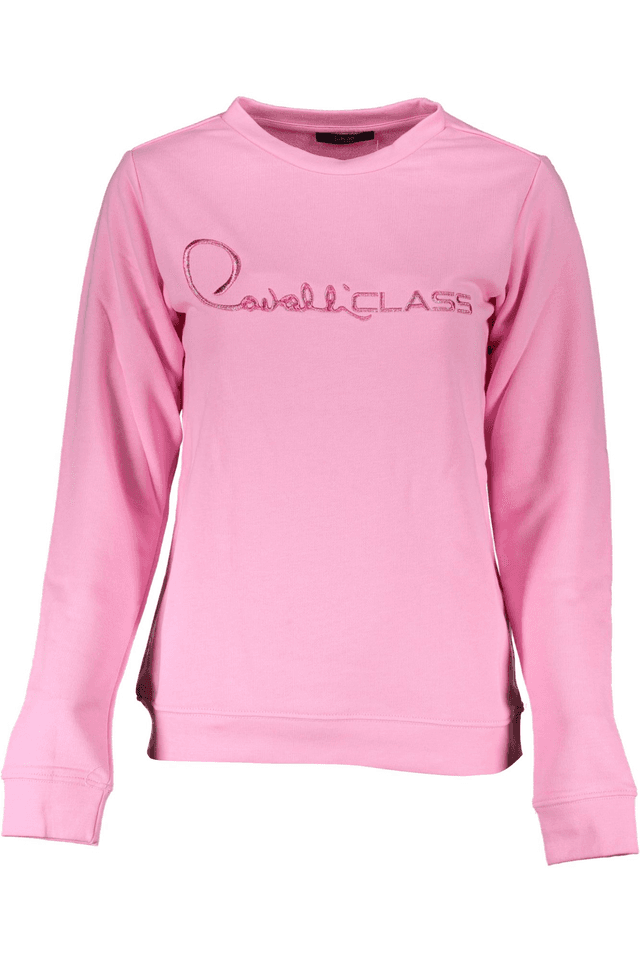 6823CAVALLI CLASS FELPA SENZA ZIP DONNA ROSA