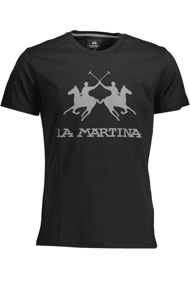 1618LA MARTINA T-SHIRT MANICHE CORTE UOMO NERO