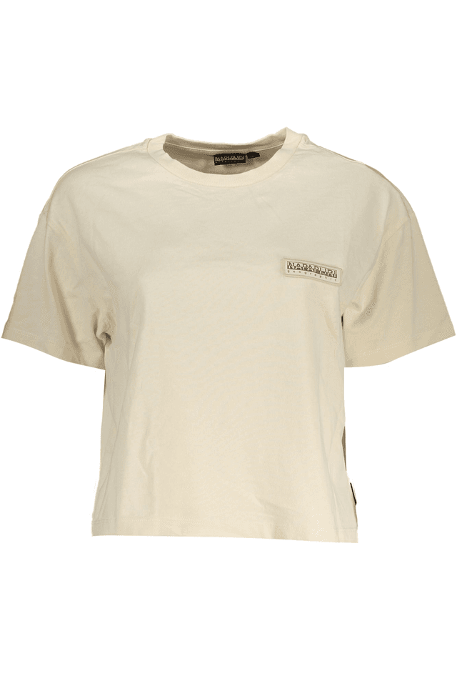 7714NAPAPIJRI T-SHIRT MANICHE CORTE DONNA BEIGE
