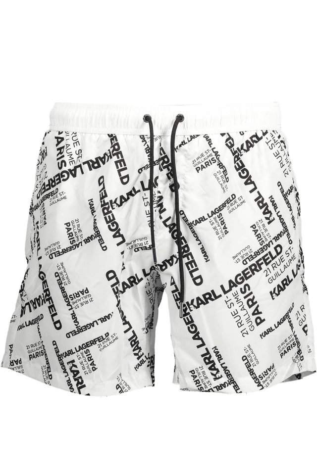 1892KARL LAGERFELD BEACHWEAR COSTUME PARTE SOTTO UOMO BIANCO