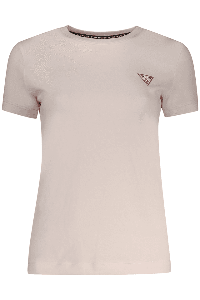 10592GUESS JEANS T-SHIRT MANICHE CORTE DONNA ROSA