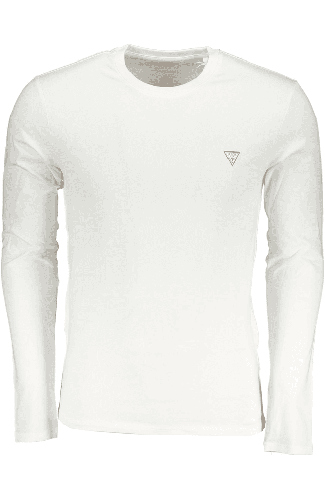 GUESS JEANS T-SHIRT MANICHE LUNGHE UOMO BIANCO