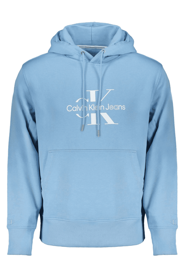8453CALVIN KLEIN FELPA SENZA ZIP UOMO AZZURRO