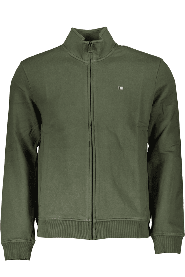 5710NAPAPIJRI FELPA CON ZIP UOMO VERDE