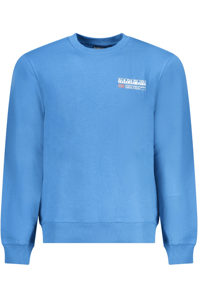 10382NAPAPIJRI FELPA SENZA ZIP UOMO AZZURRO