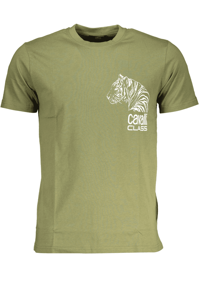 7741CAVALLI CLASS T-SHIRT MANICHE CORTE UOMO VERDE