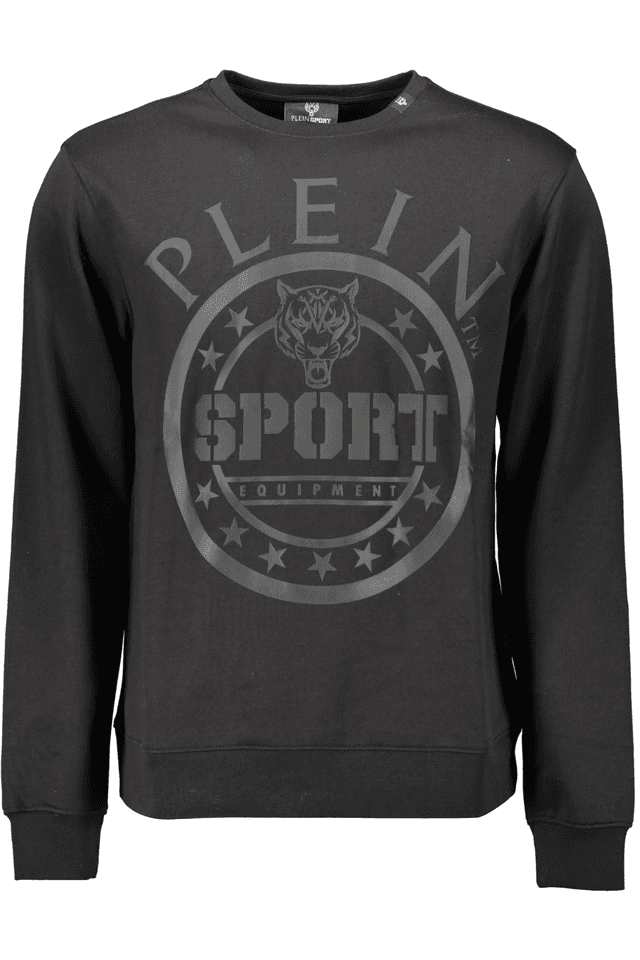 1088PLEIN SPORT FELPA SENZA ZIP UOMO NERO