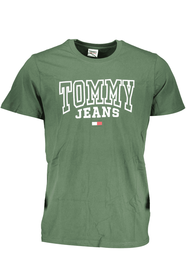 4674TOMMY HILFIGER T-SHIRT MANICHE CORTE UOMO VERDE