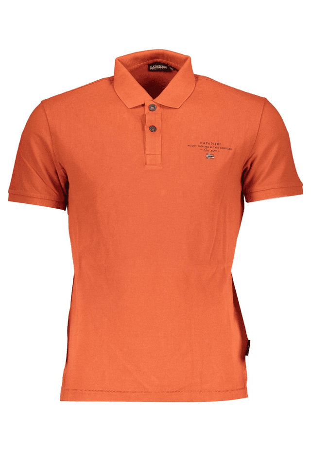 8299NAPAPIJRI POLO MANICHE CORTE UOMO ARANCIO