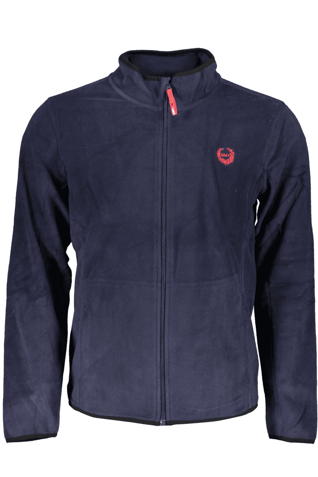 6187GIAN MARCO VENTURI FELPA CON ZIP UOMO BLU