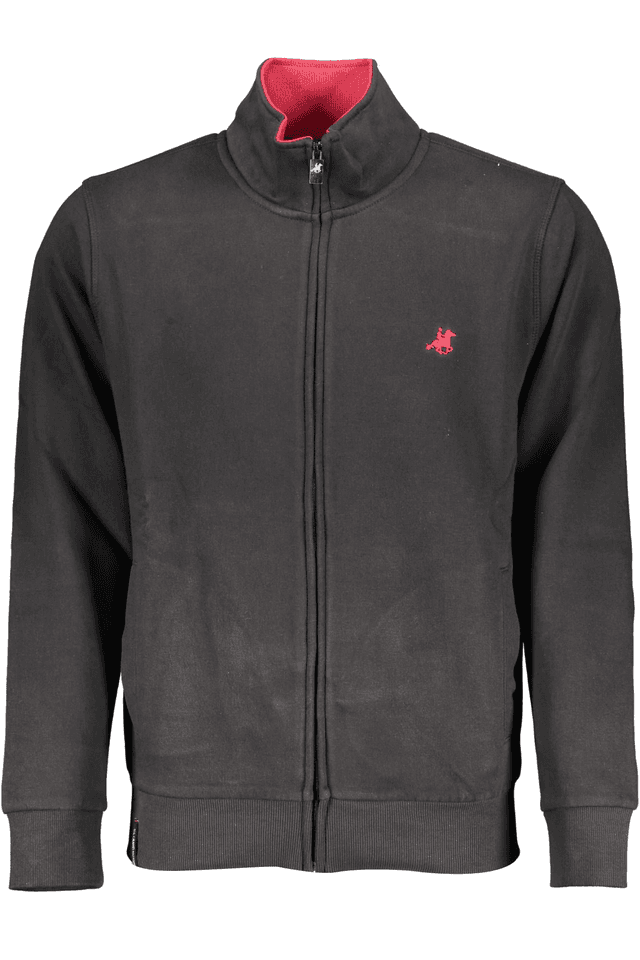 2388U.S. GRAND POLO FELPA CON ZIP UOMO NERO