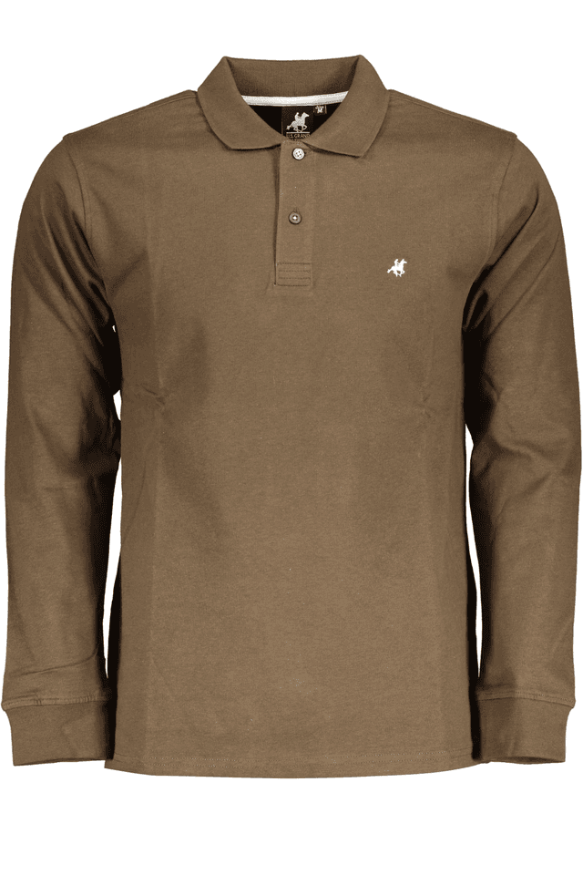 6078U.S. GRAND POLO POLO MANICHE LUNGHE UOMO MARRONE