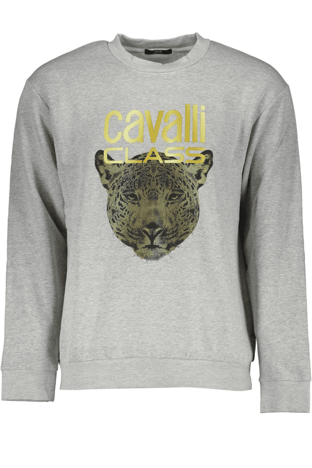 7963CAVALLI CLASS FELPA SENZA ZIP UOMO GRIGIO