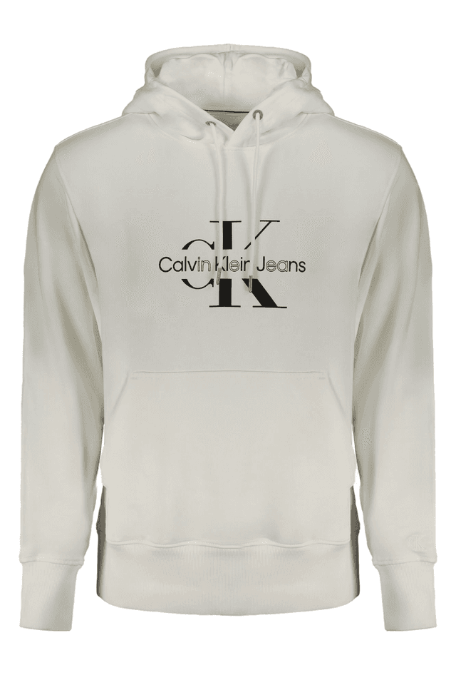 8458CALVIN KLEIN FELPA SENZA ZIP UOMO BIANCO