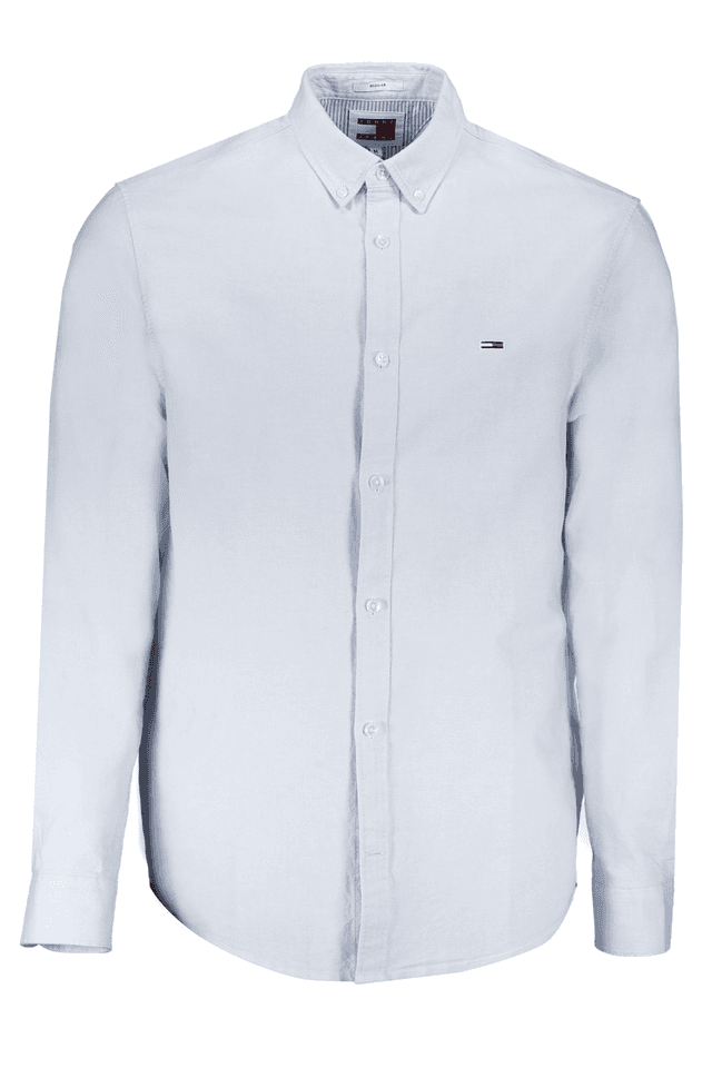9828TOMMY HILFIGER CAMICIA MANICHE LUNGHE UOMO AZZURRO