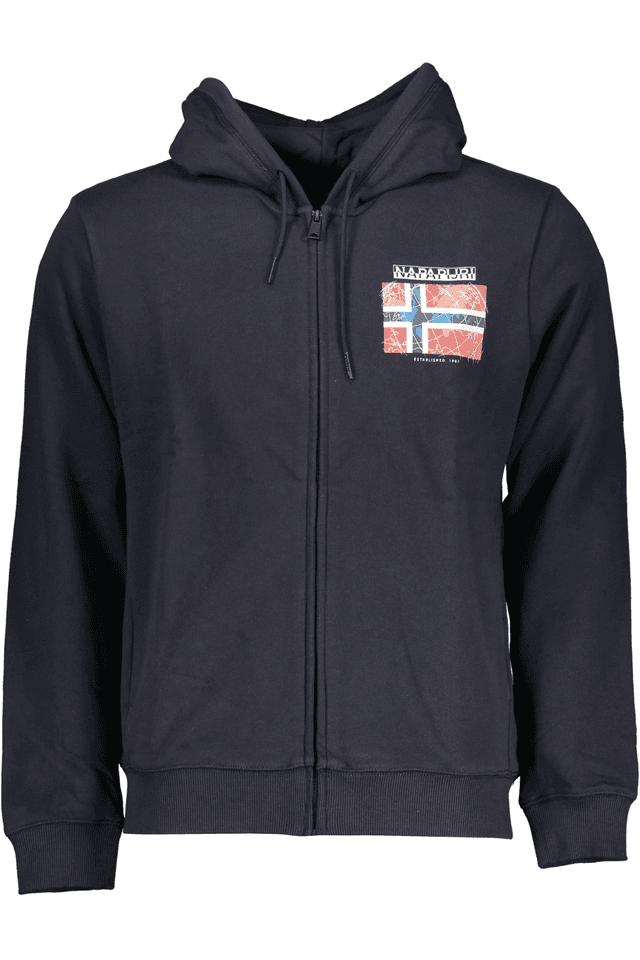 7792NAPAPIJRI FELPA CON ZIP UOMO BLU