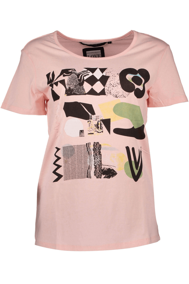 192SILVIAN HEACH T-SHIRT MANICHE CORTE DONNA ROSA