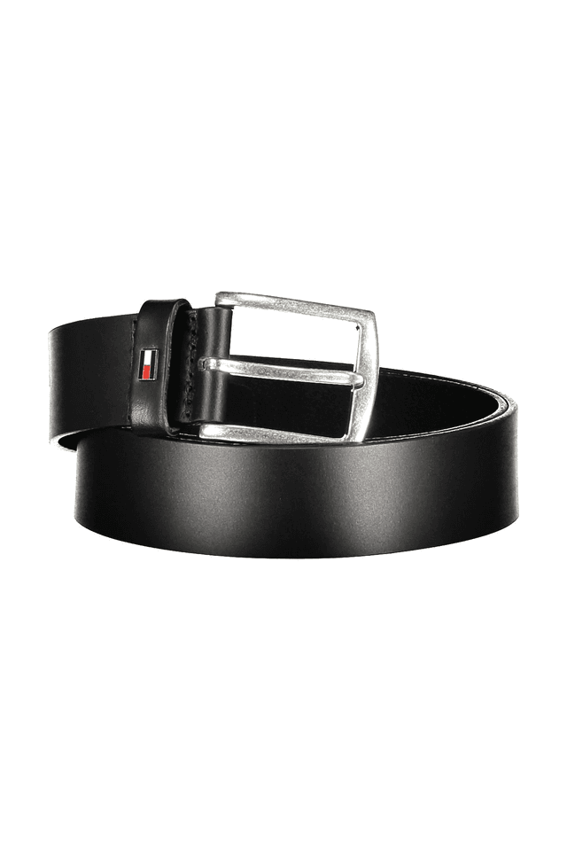 TOMMY HILFIGER CINTURA IN PELLE UOMO NERO