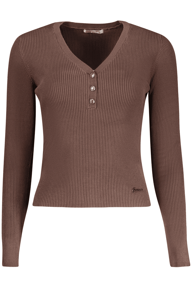 10607GUESS JEANS MAGLIA DONNA MARRONE