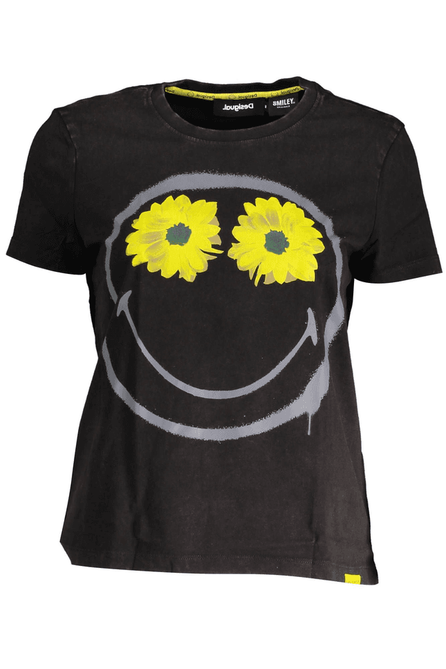 3382DESIGUAL T-SHIRT MANICHE CORTE DONNA NERO