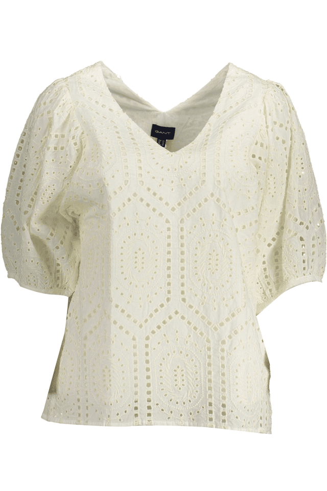 2161GANT T-SHIRT MANICHE CORTE DONNA BIANCO