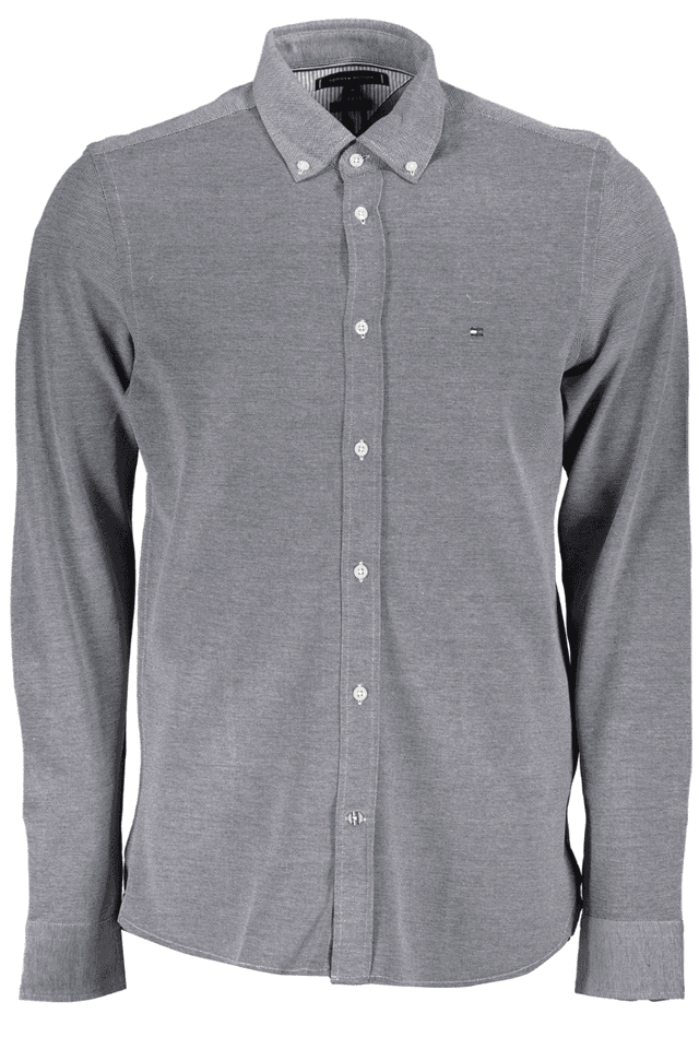 7416TOMMY HILFIGER CAMICIA MANICHE LUNGHE UOMO BLU