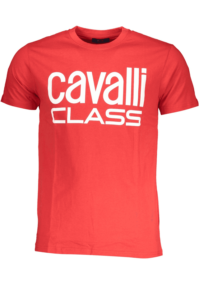 7809CAVALLI CLASS T-SHIRT MANICHE CORTE UOMO ROSSO