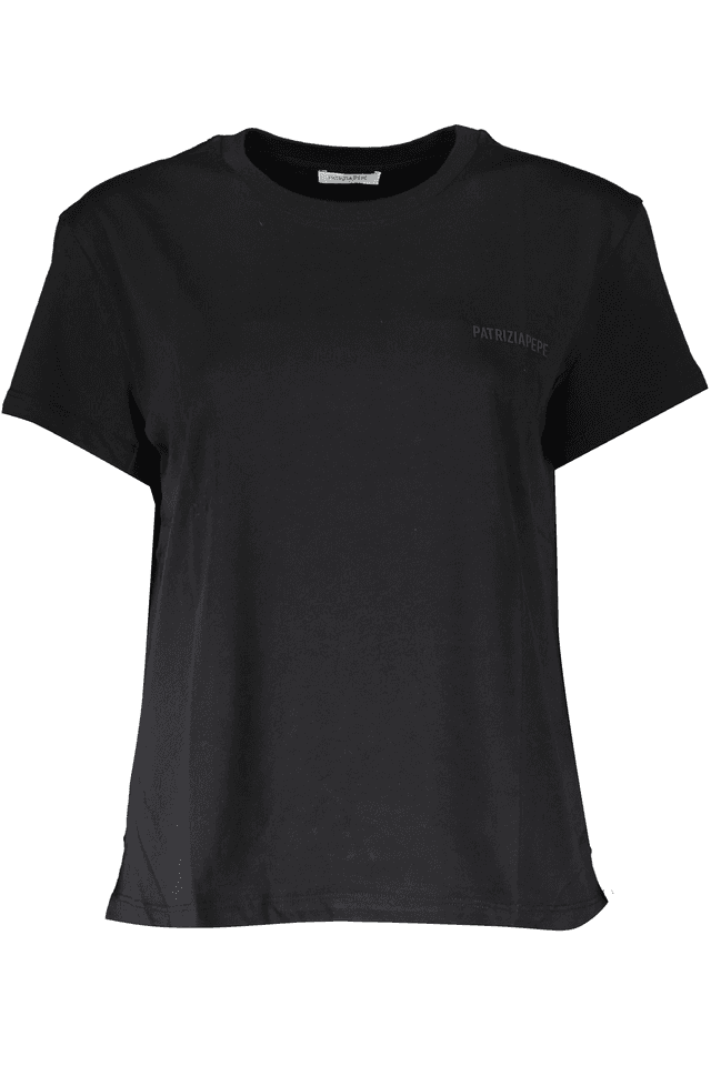 7664PATRIZIA PEPE T-SHIRT MANICHE CORTE DONNA NERO