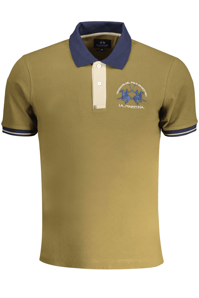 9038LA MARTINA POLO MANICHE CORTE UOMO VERDE