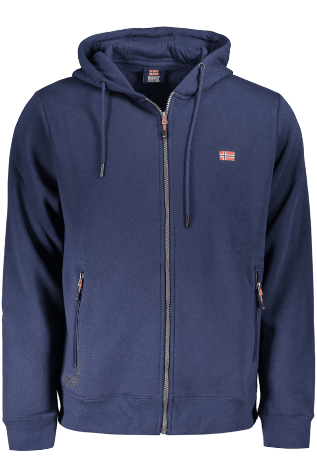NORWAY 1963 FELPA CON ZIP UOMO BLU