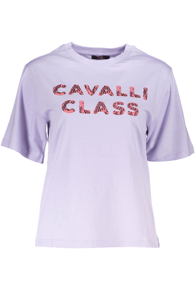 4102CAVALLI CLASS T-SHIRT MANICHE CORTE DONNA VIOLA
