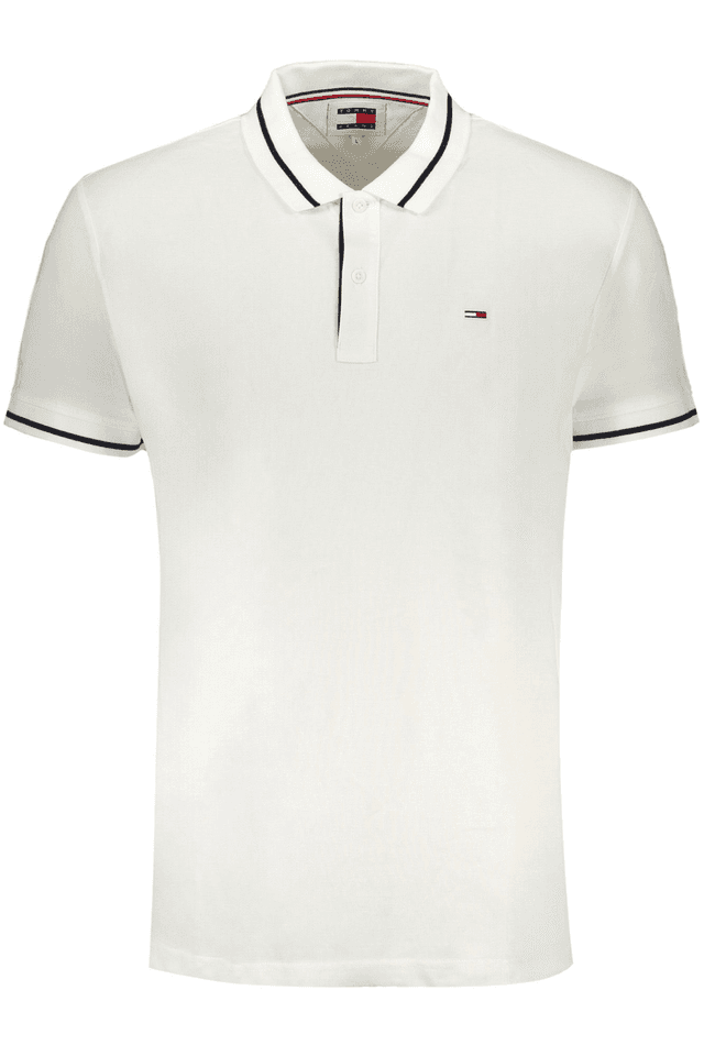 9818TOMMY HILFIGER POLO MANICHE CORTE UOMO BIANCO