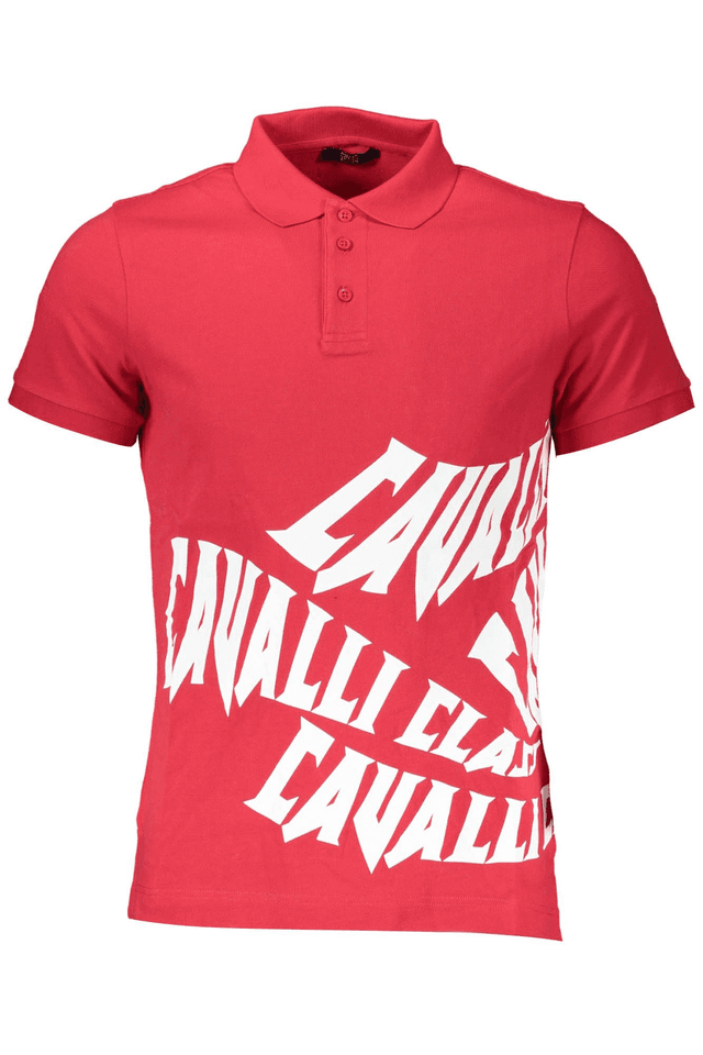 4158CAVALLI CLASS POLO MANICHE CORTE UOMO ROSSO