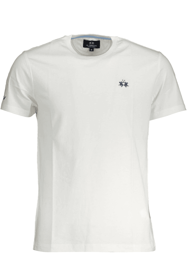 3869LA MARTINA T-SHIRT MANICHE CORTE UOMO BIANCO