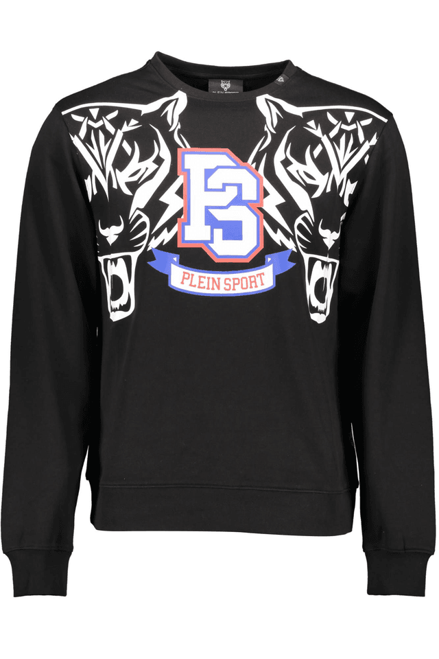 1224PLEIN SPORT FELPA SENZA ZIP UOMO NERO