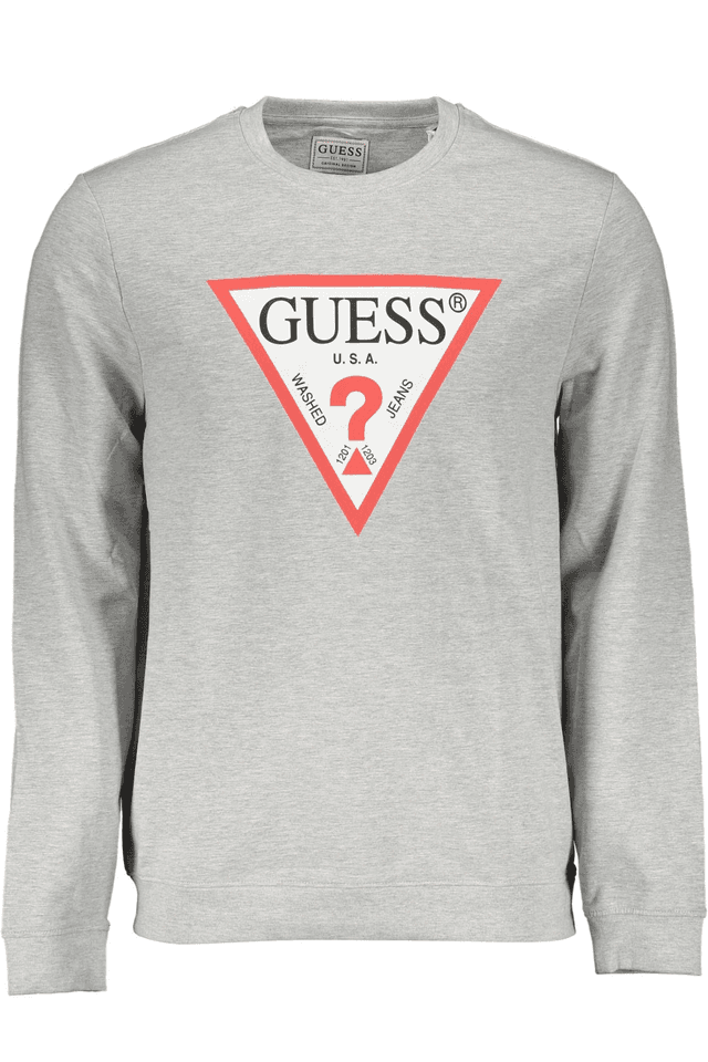 1391GUESS JEANS FELPA SENZA ZIP UOMO GRIGIO