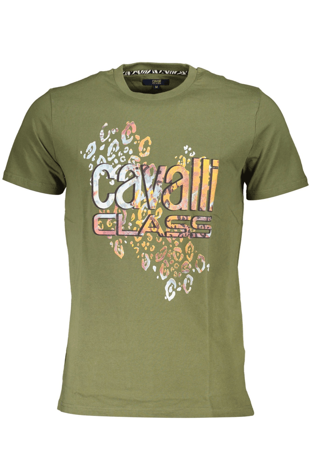 4514CAVALLI CLASS T-SHIRT MANICHE CORTE UOMO VERDE